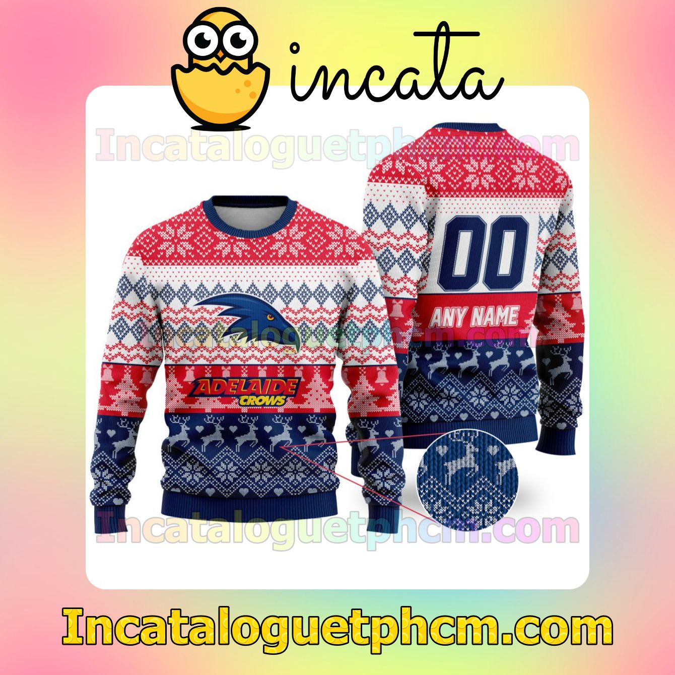 AFL Adelaide Crows Ugly Christmas Jumper Sweater
