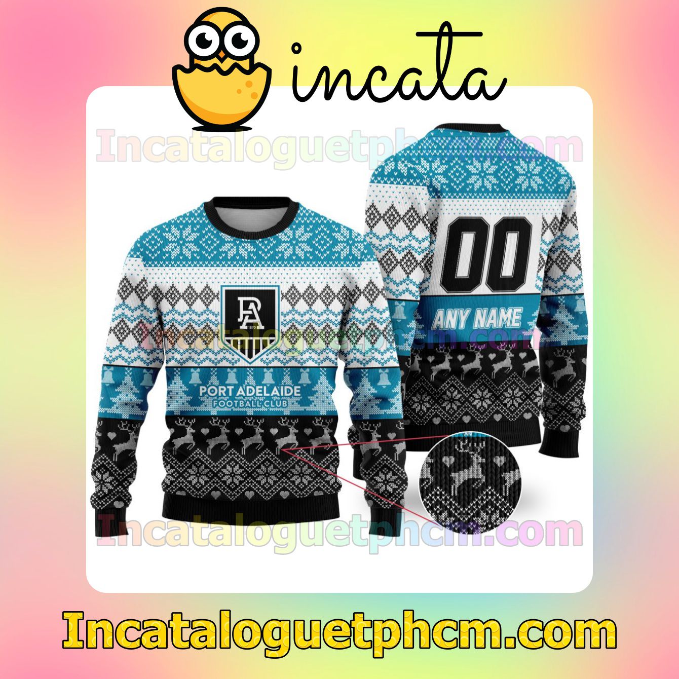 AFL Port Adelaide Football Club Ugly Christmas Jumper Sweater