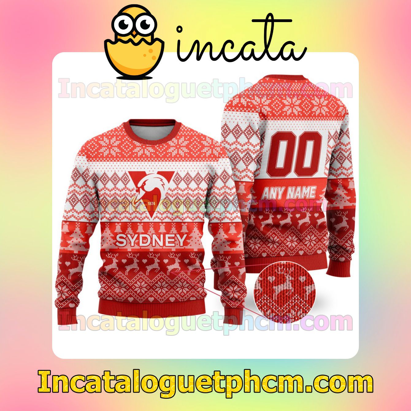 AFL Sydney Swans Ugly Christmas Jumper Sweater