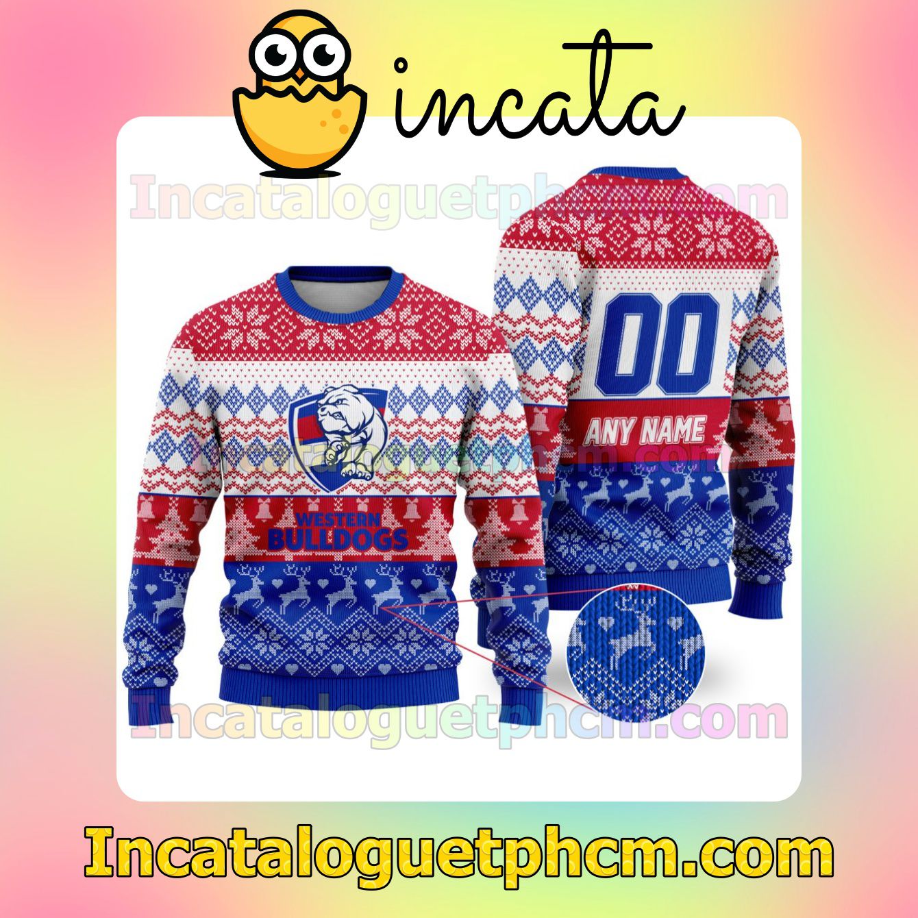 AFL Western Bulldogs Ugly Christmas Jumper Sweater