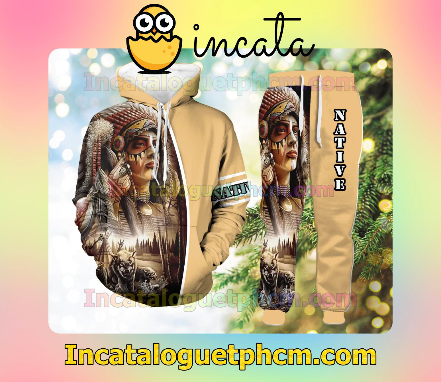 Brown Chief Native Hooded Sweatshirt, Pants