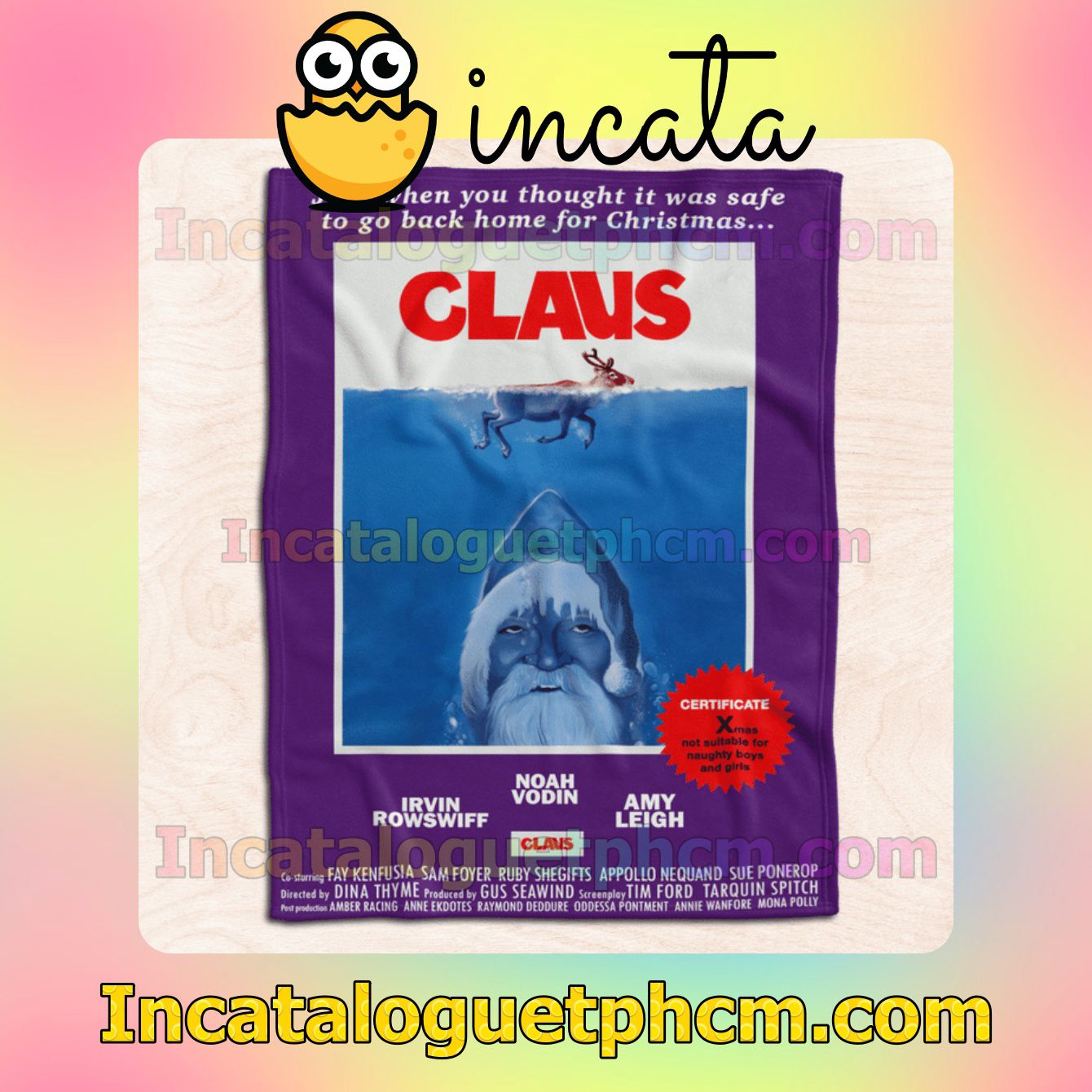 Top Selling Claus Christmas Jaws Quilt