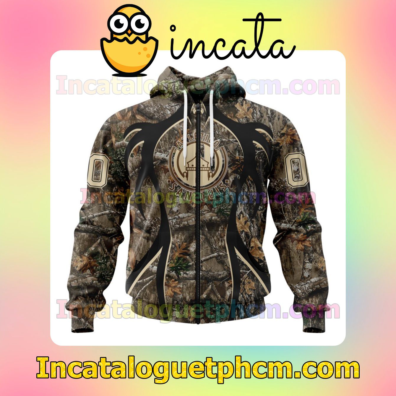 Best Shop Customized LIGA MX Atlético San Luis Hunting Camo Mens Camouflage Hooded Adult Hoodies