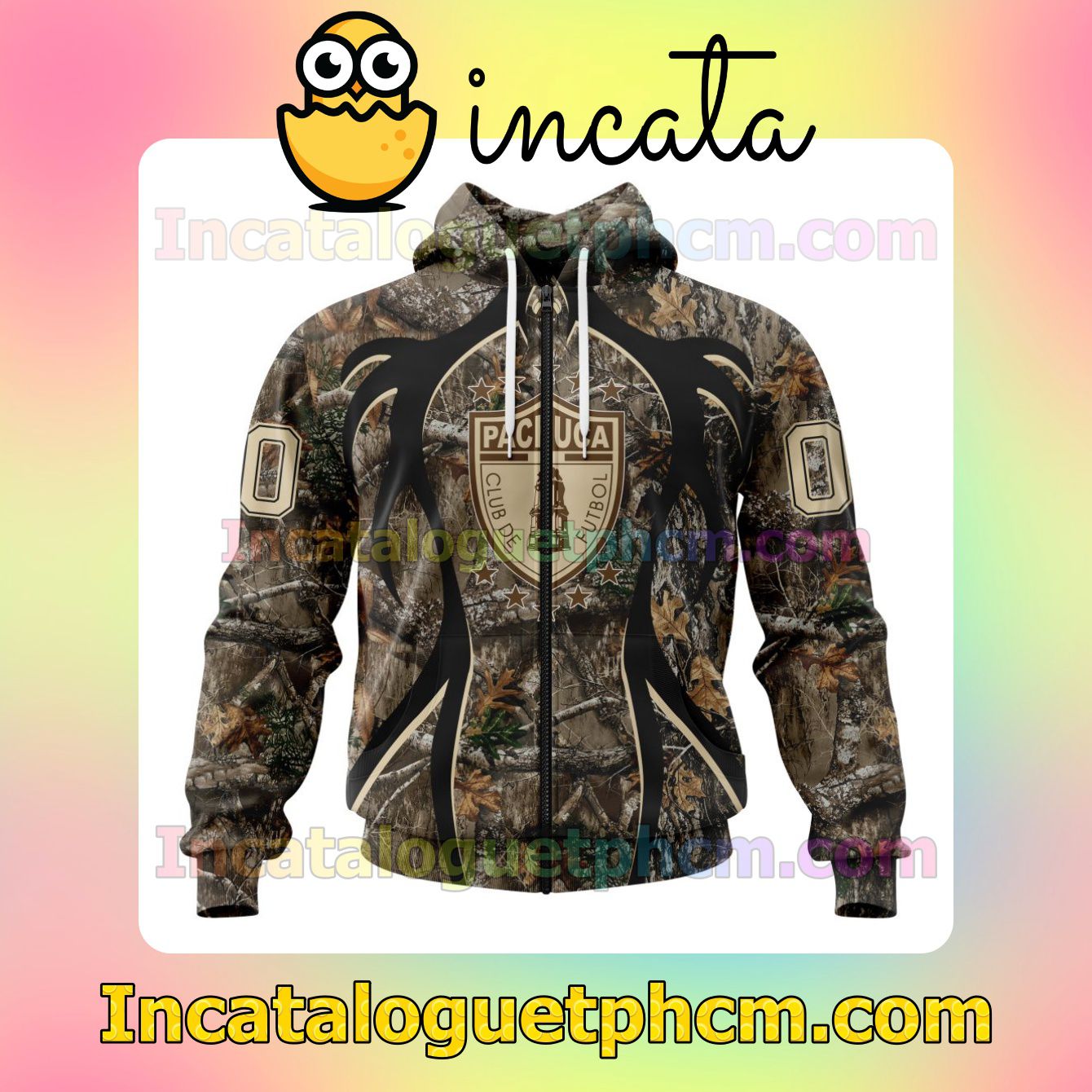 Best Customized LIGA MX C.F. Pachuca Hunting Camo Mens Camouflage Hooded Adult Hoodies
