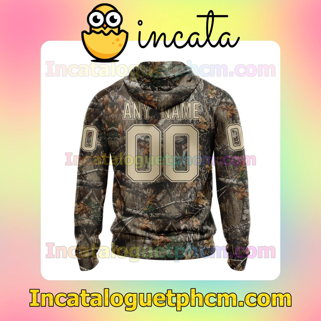 Hot Customized LIGA MX Club León Hunting Camo Mens Camouflage Hooded Adult Hoodies