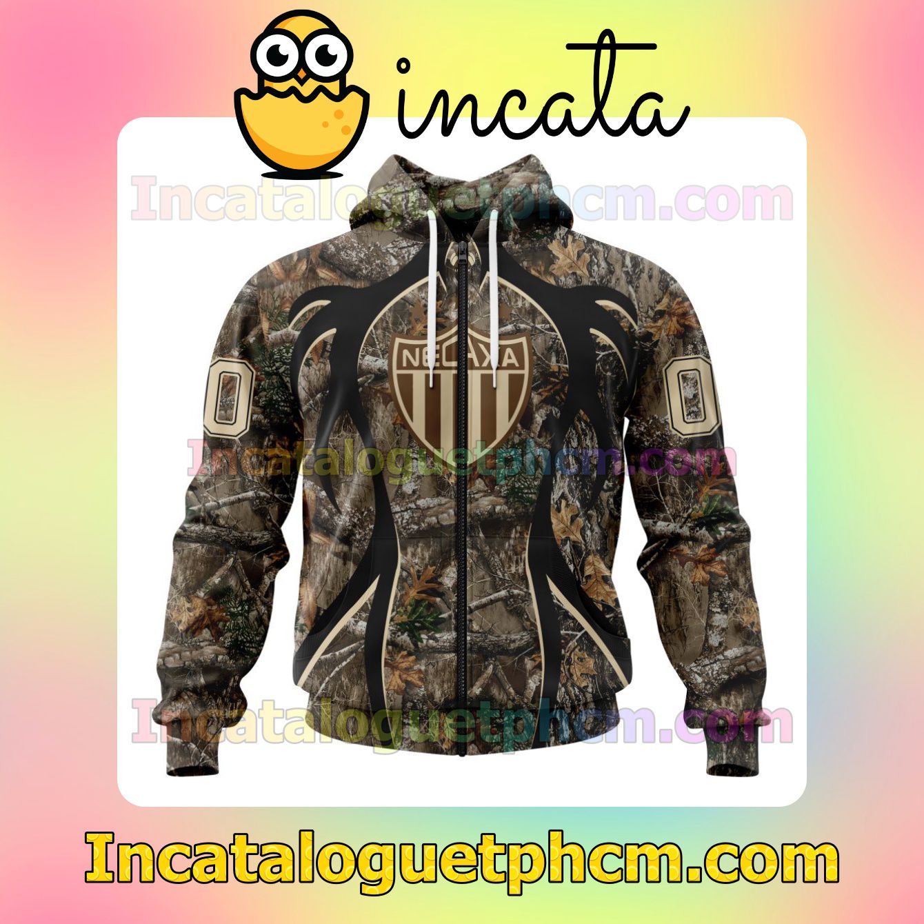 Around Me Customized LIGA MX Club Necaxa Hunting Camo Mens Camouflage Hooded Adult Hoodies