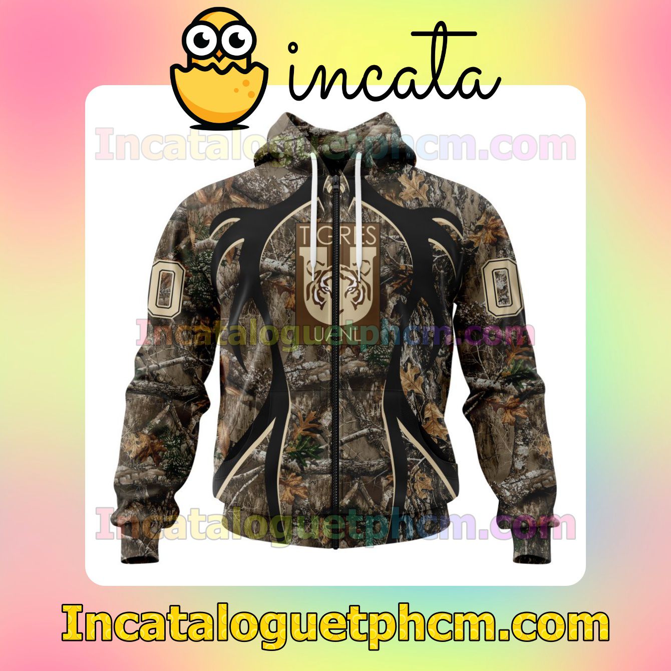 Where To Buy Customized LIGA MX Tigres UANL Hunting Camo Mens Camouflage Hooded Adult Hoodies