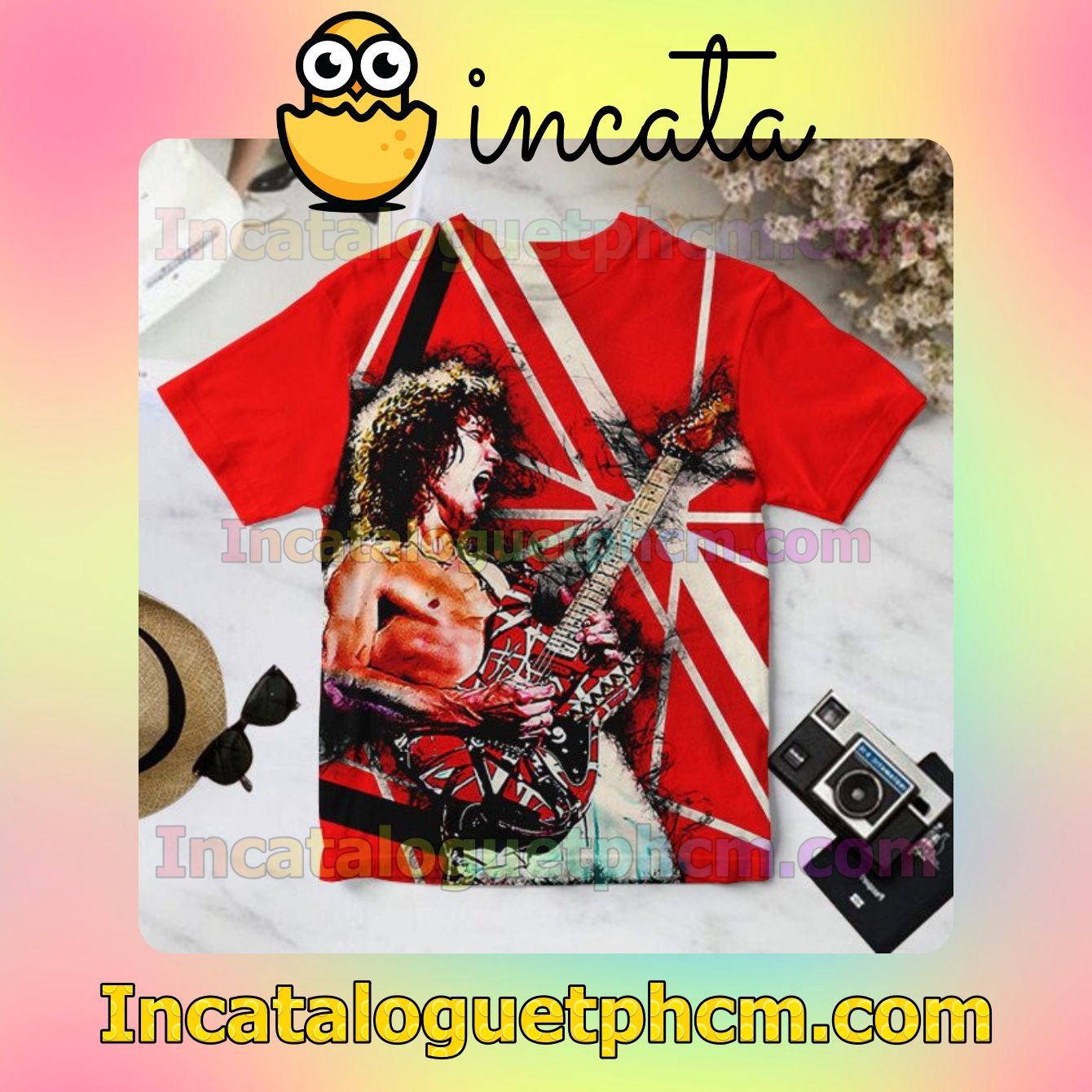 Eddie Van Halen Guitar Fan Gift Shirt