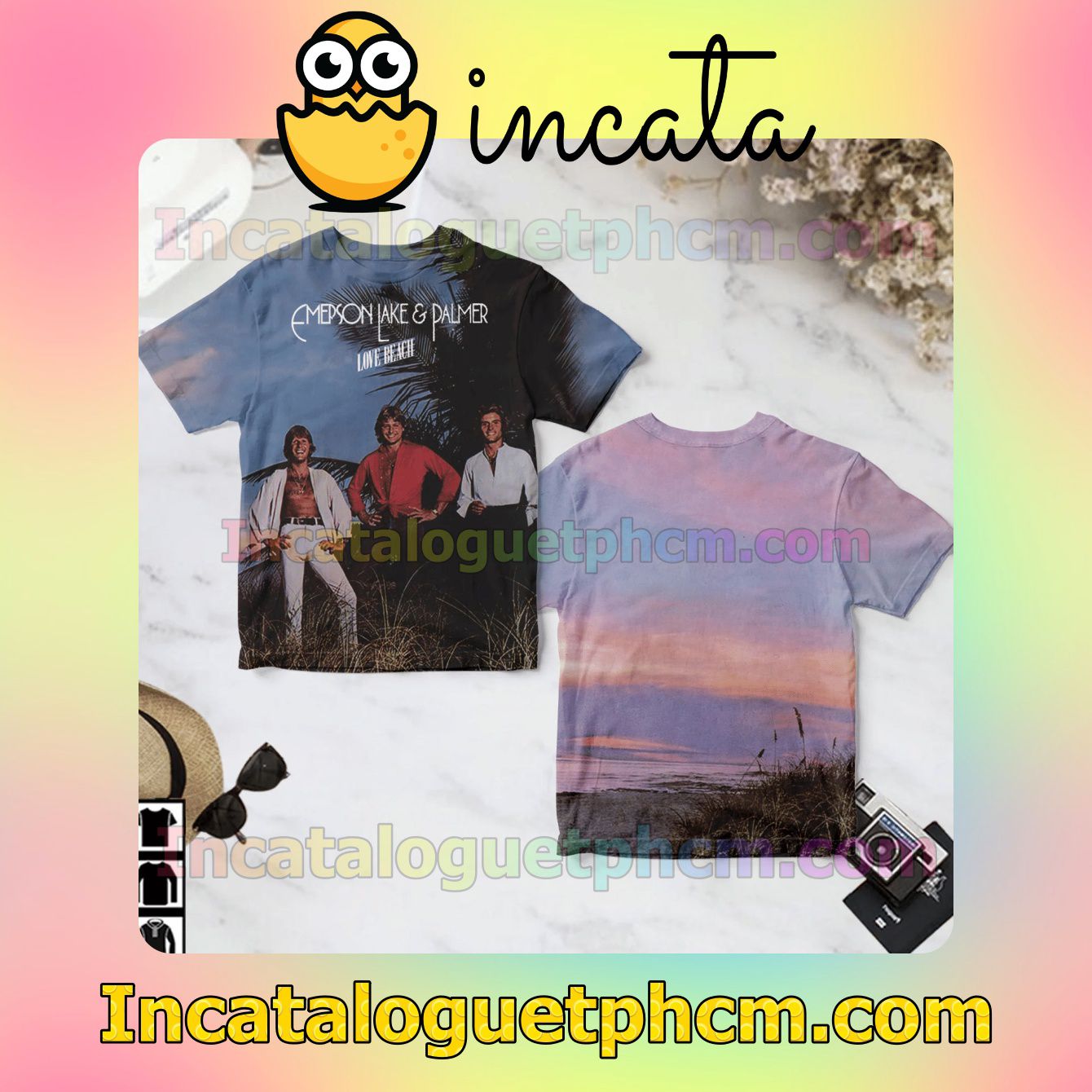 Emerson, Lake And Palmer Love Beach Album Fan Gift Shirt