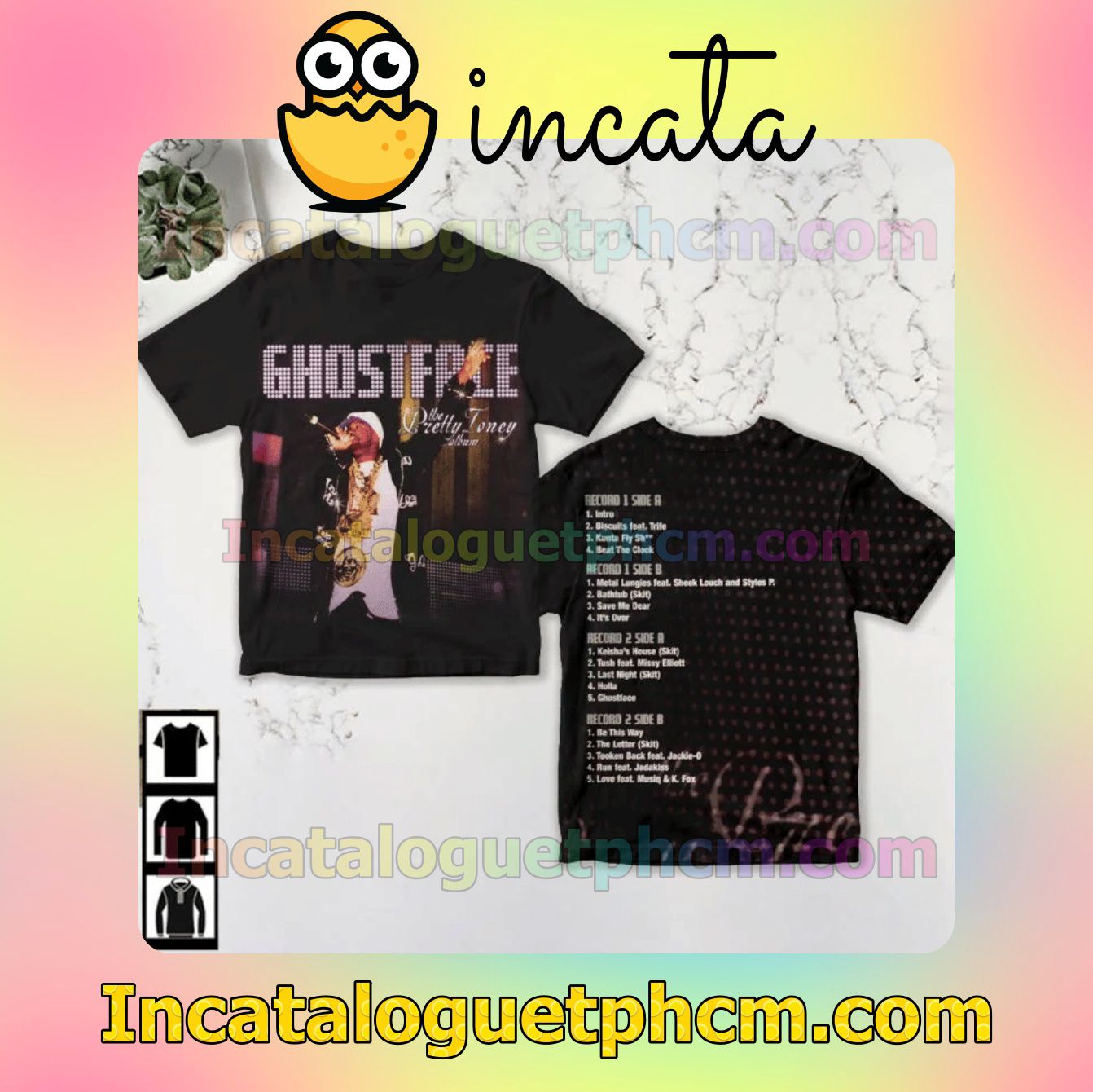 Ghostface Killah The Pretty Toney Album Cover Fan Gift Shirt