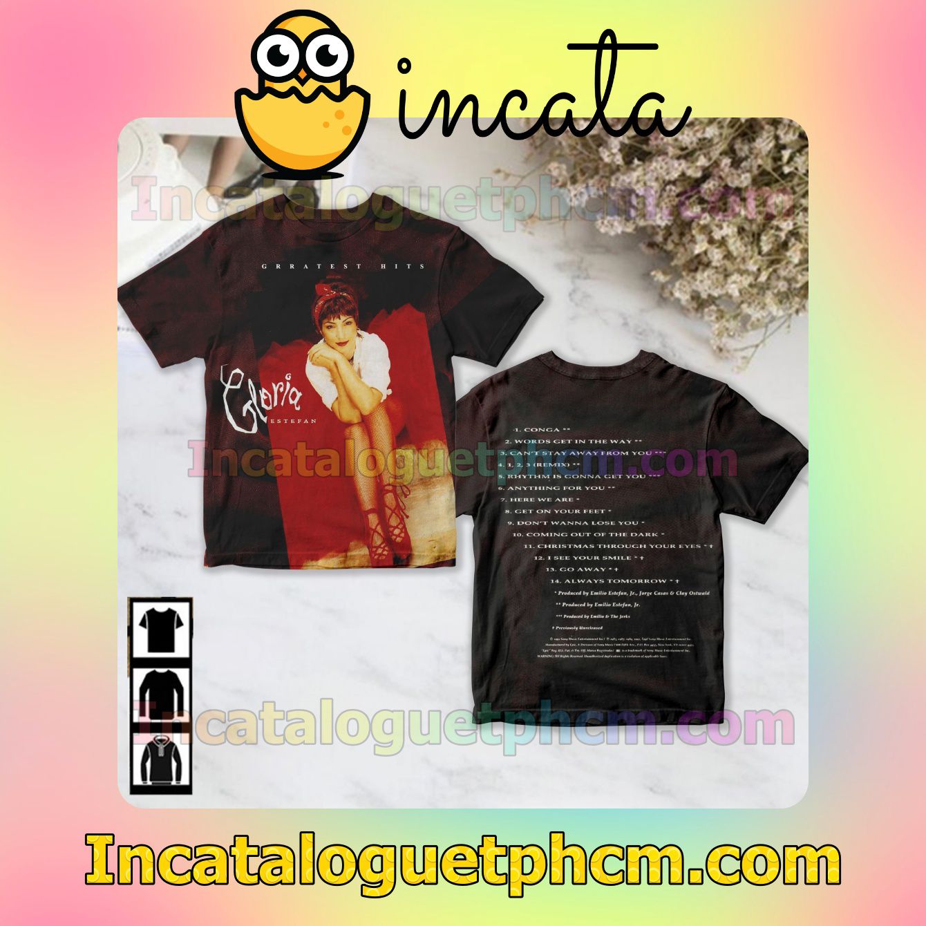Gloria Estefan Greatest Hits Album Cover Fan Gift Shirt