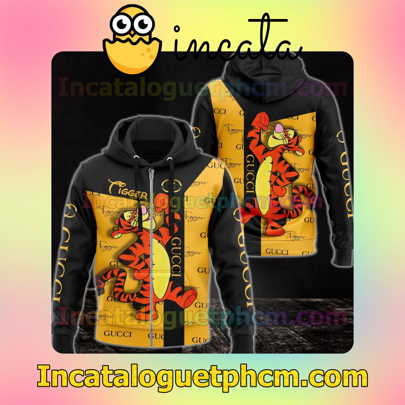 Gucci With Tiger Winnie The Pooh Long Sleeve Jacket Mens Hoodie