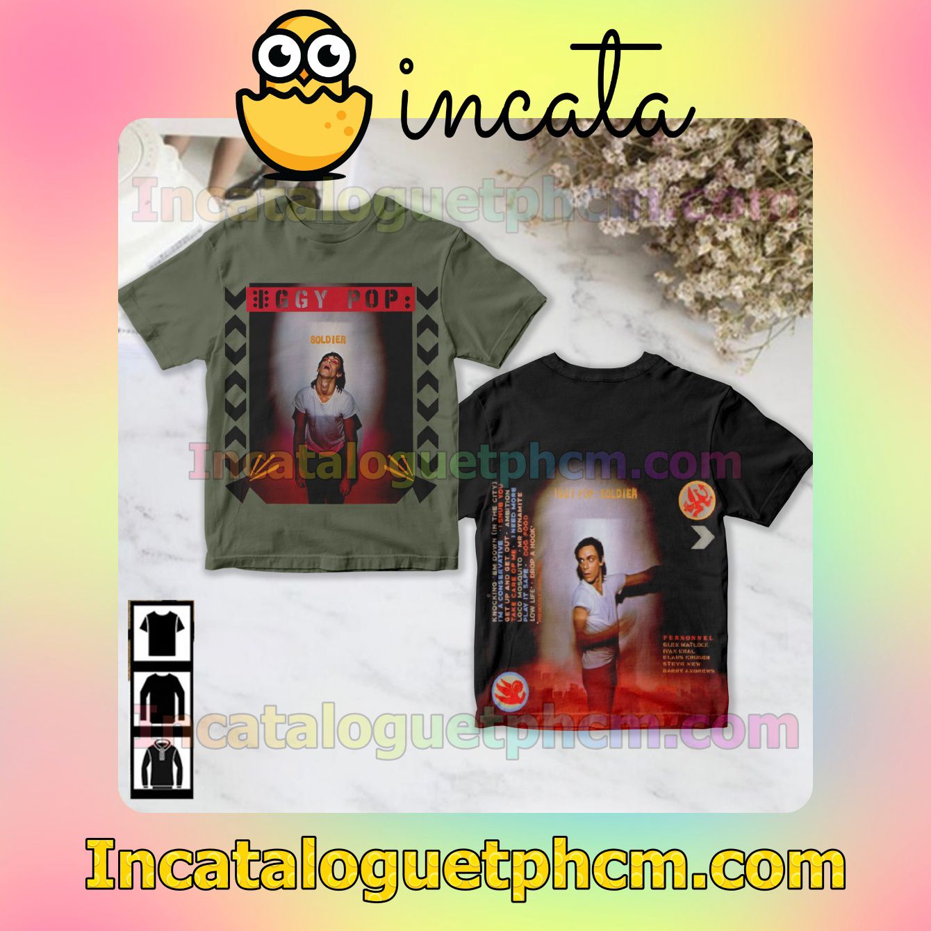 Iggy Pop Soldier Album Cover Fan Gift Shirt
