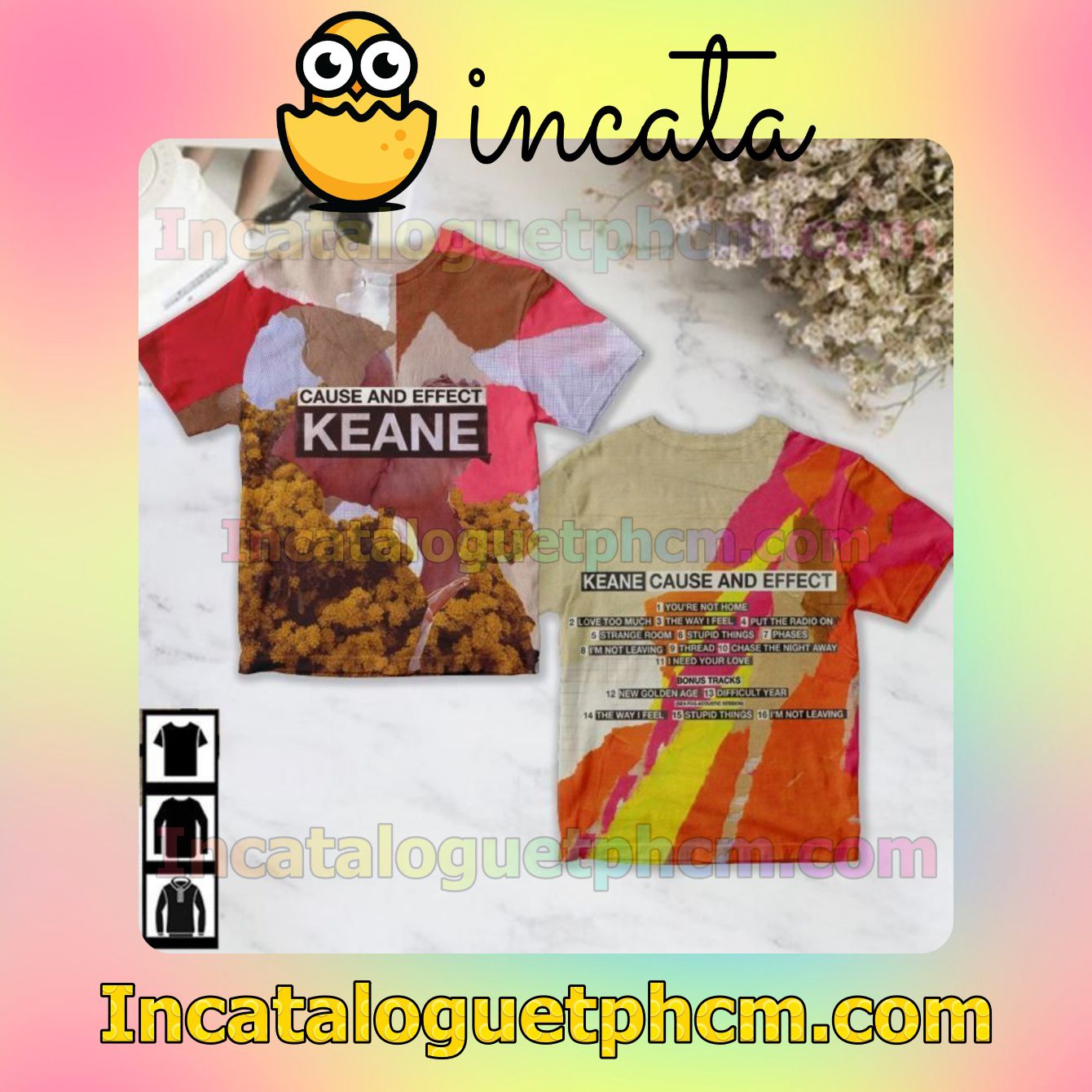 Keane Cause And Effect Album Cover Fan Gift Shirt