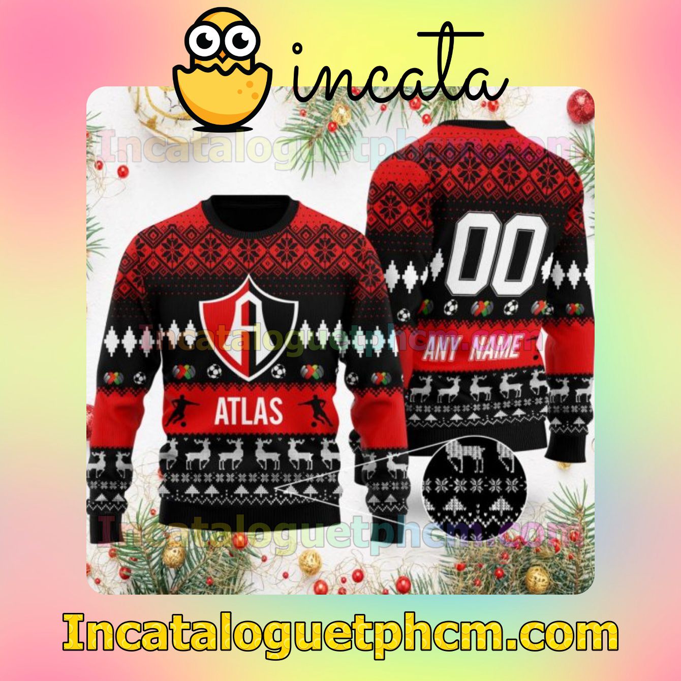Liga MX Atlas Ugly Christmas Jumper Sweater