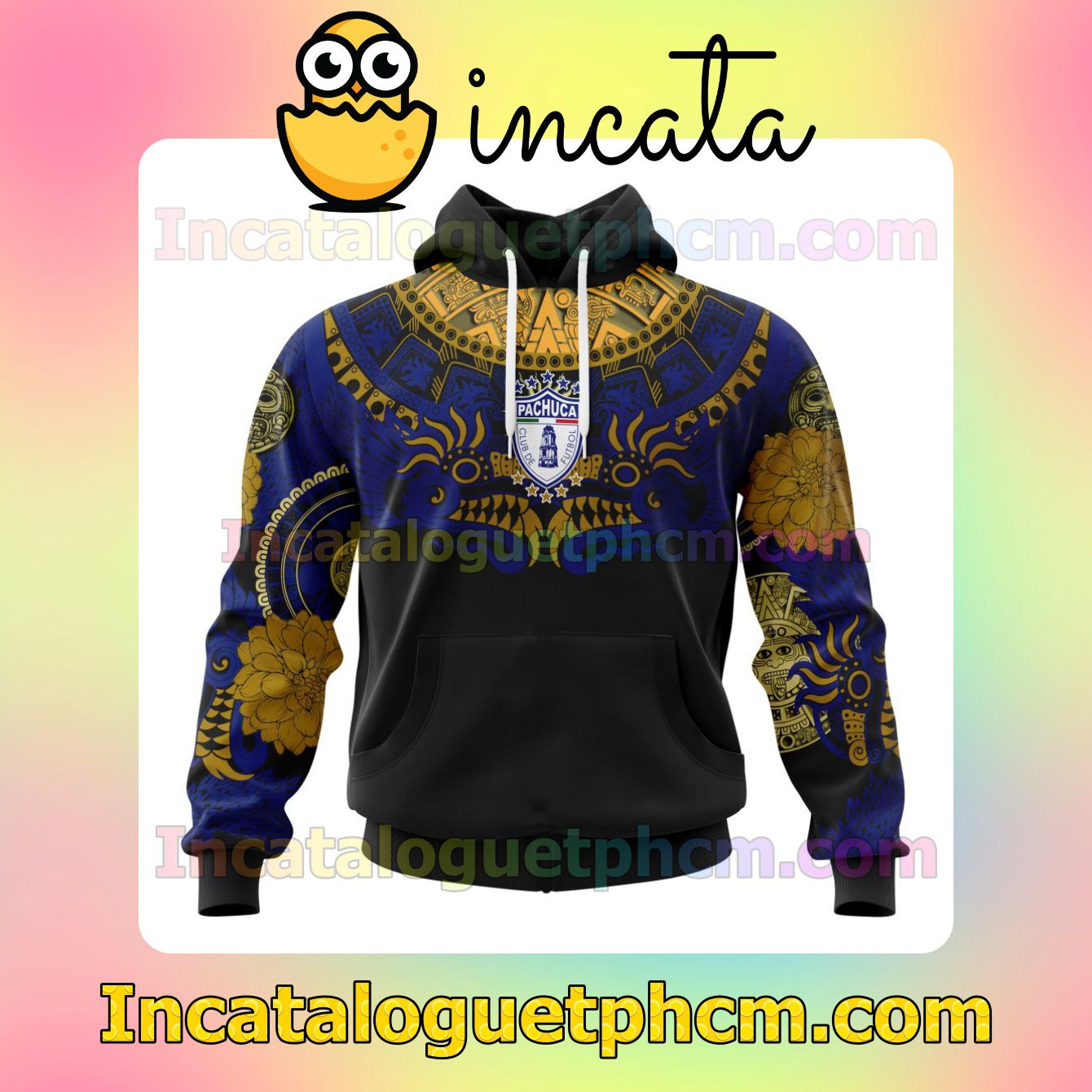 Liga MX C.F. Pachuca Native Personalized Jersey Hoodie, Unisex Tee