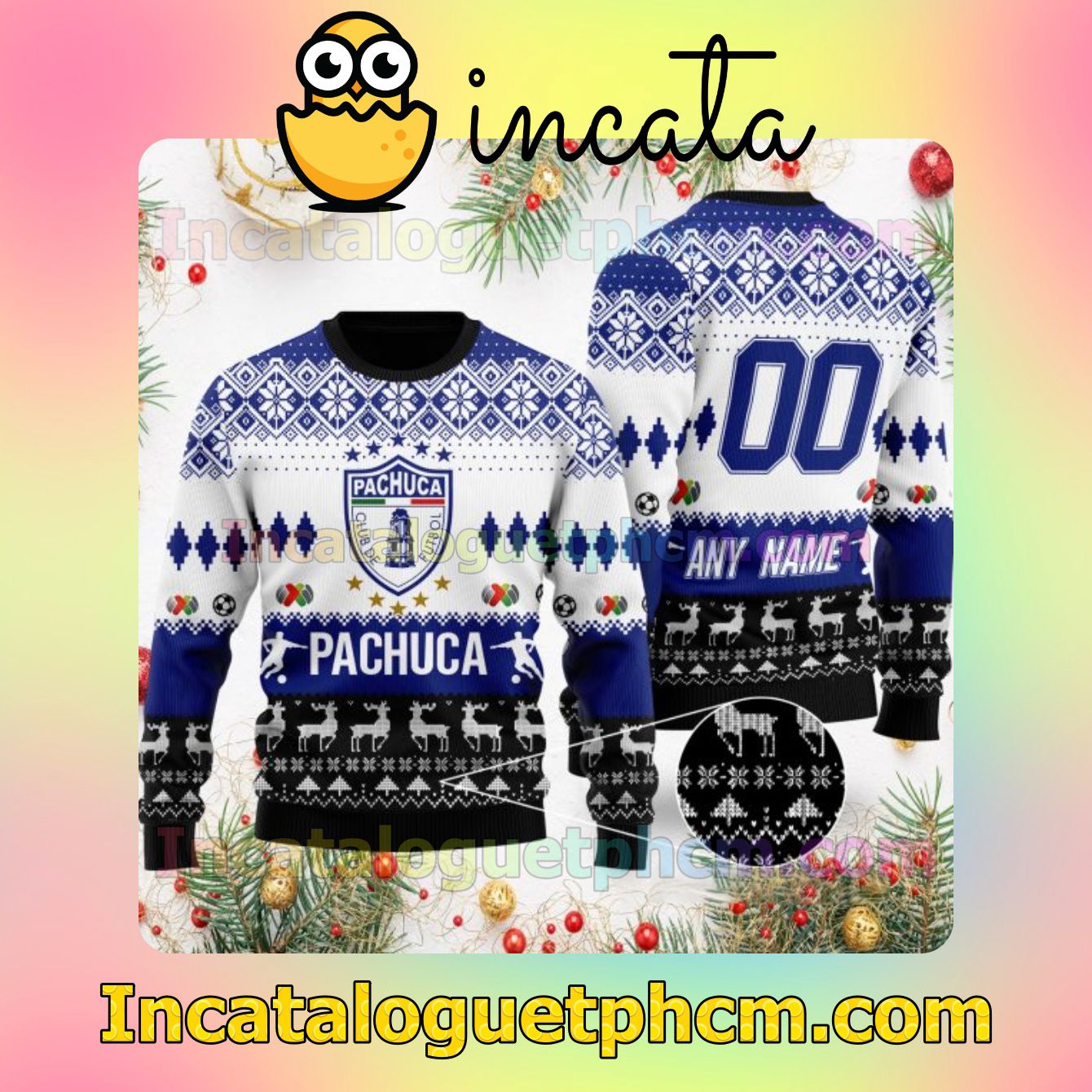 Liga MX C.F. Pachuca Ugly Christmas Jumper Sweater