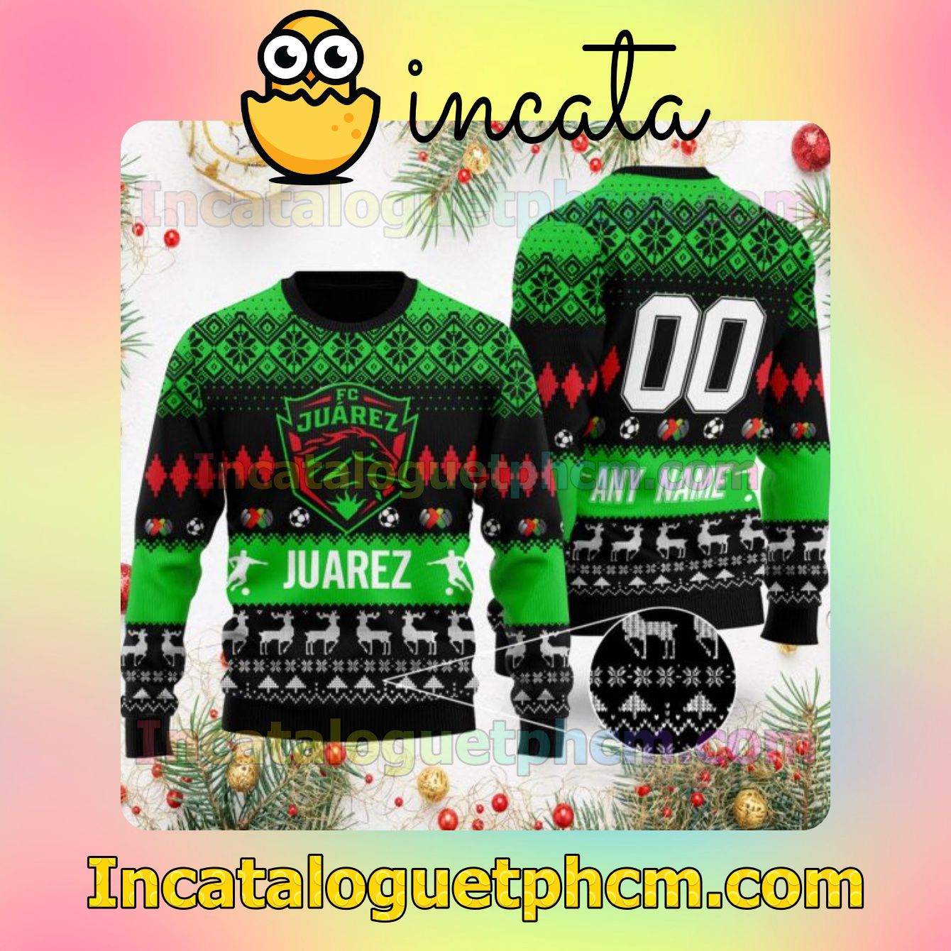 Liga MX FC Juárez Ugly Christmas Jumper Sweater