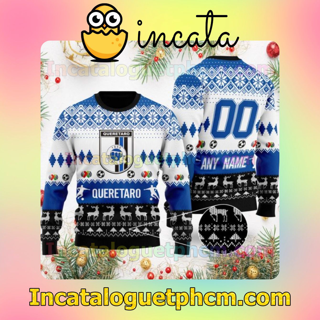 Liga MX Querétaro F.C Ugly Christmas Jumper Sweater