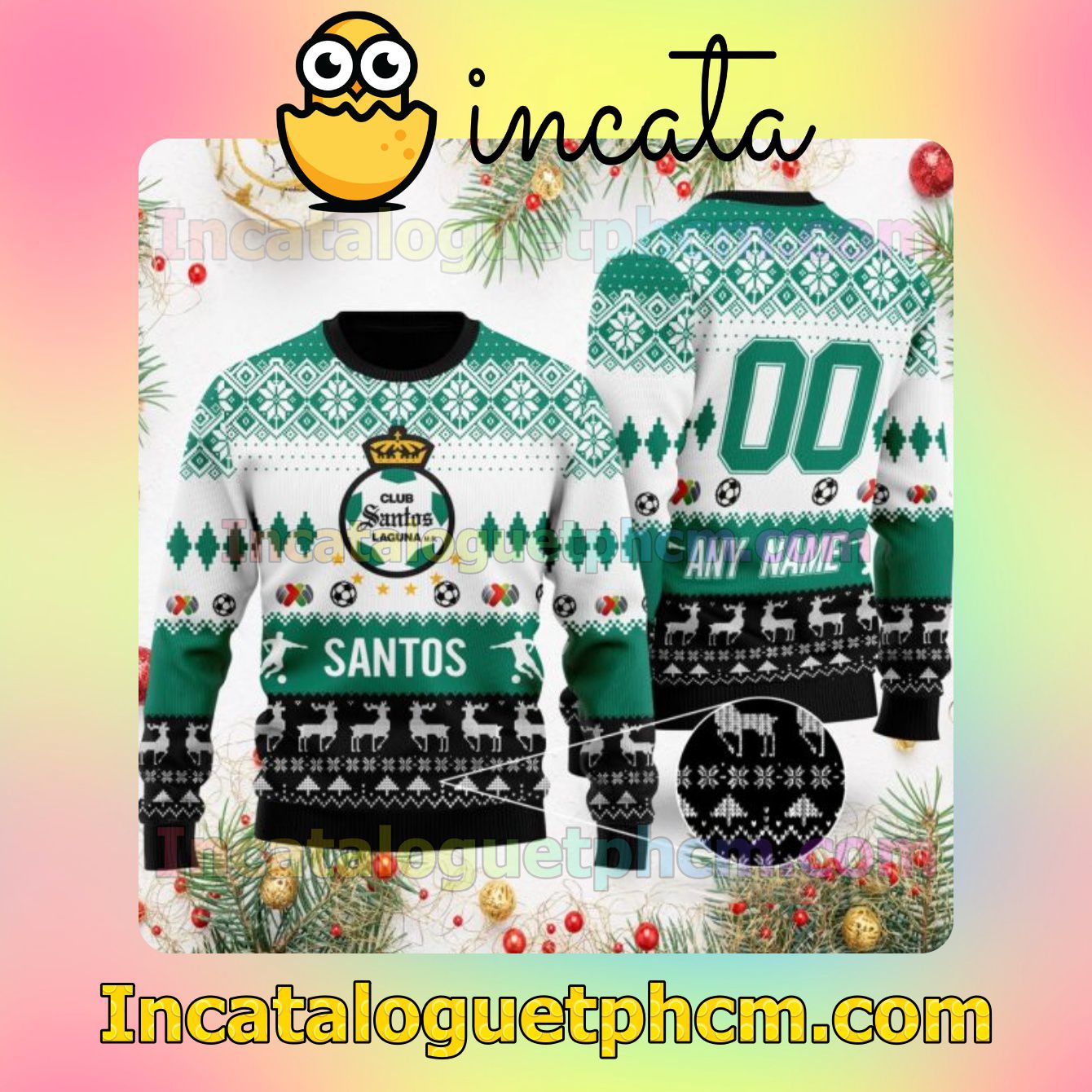 Liga MX Santos Laguna Ugly Christmas Jumper Sweater