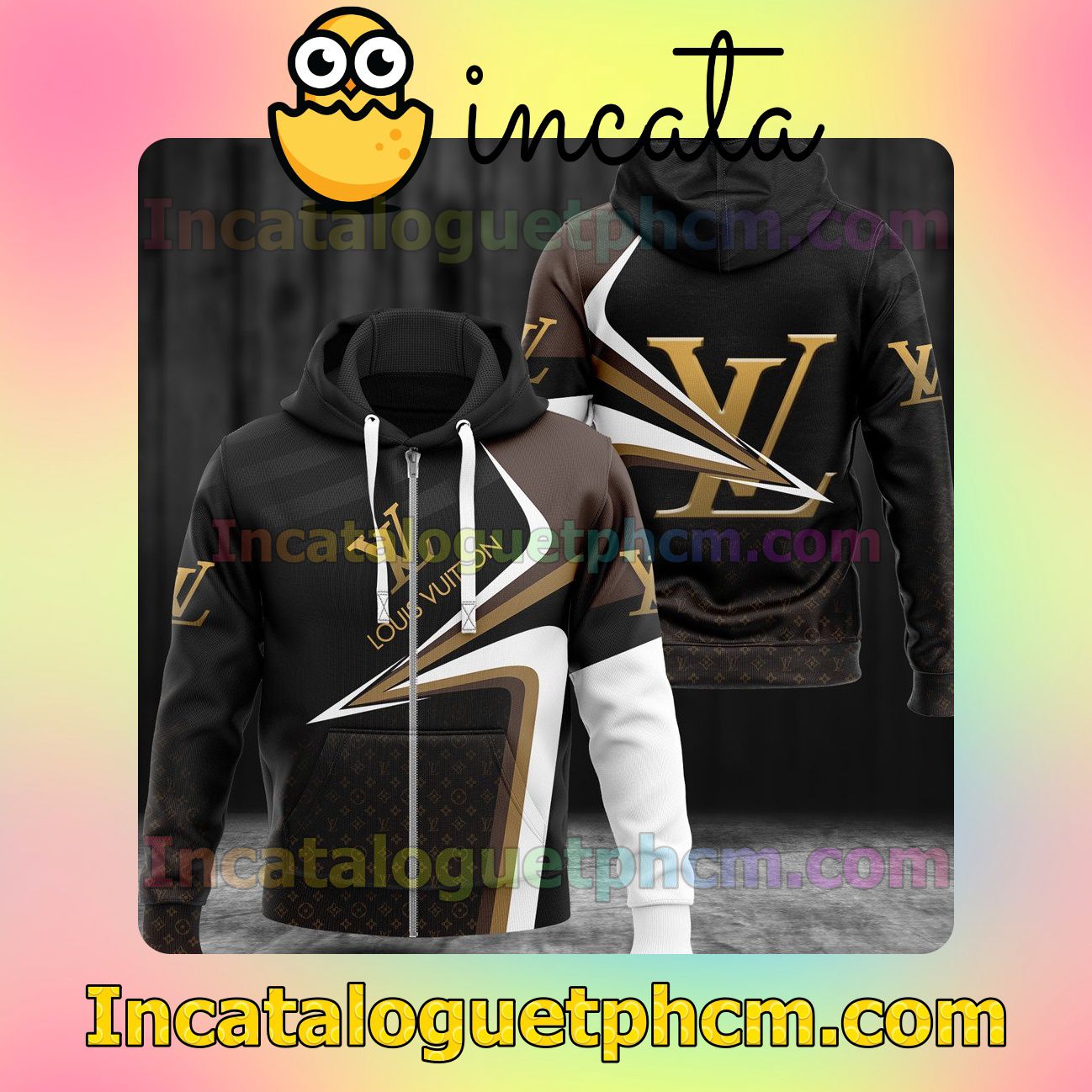 Louis Vuitton Impressive Color Scheme Long Sleeve Jacket Mens Hoodie