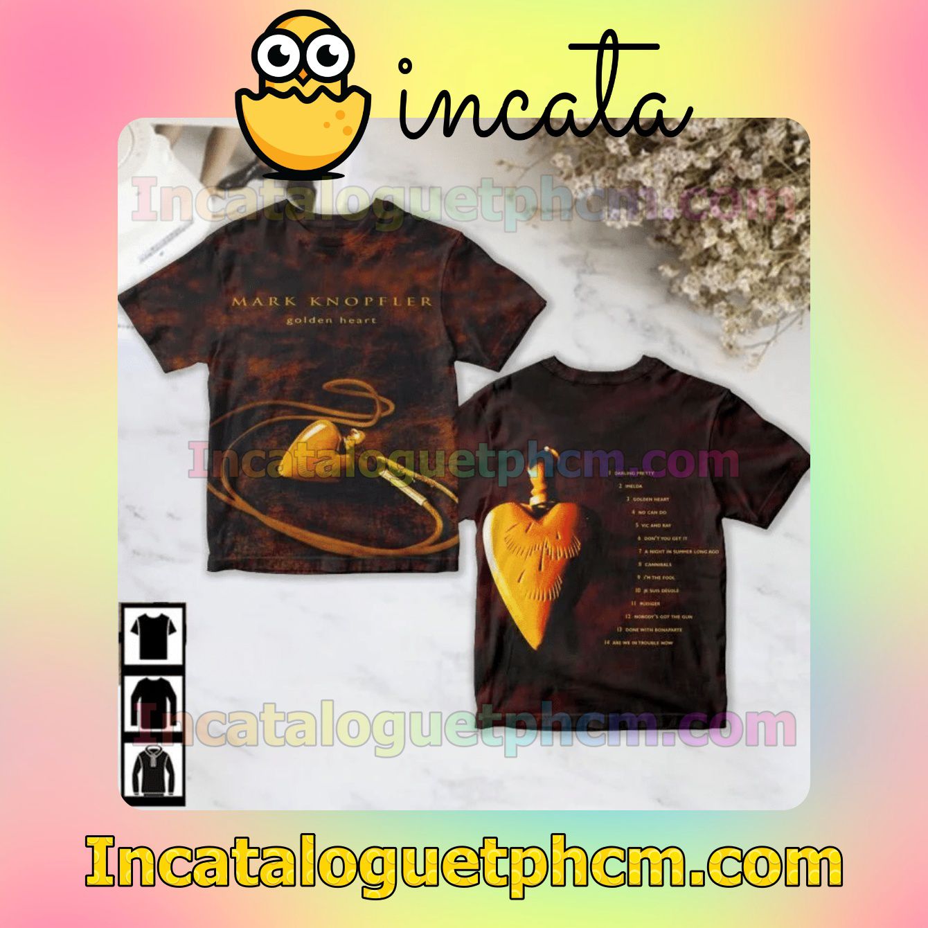 Mark Knopfler Golden Heart Album Cover Fan Gift Shirt