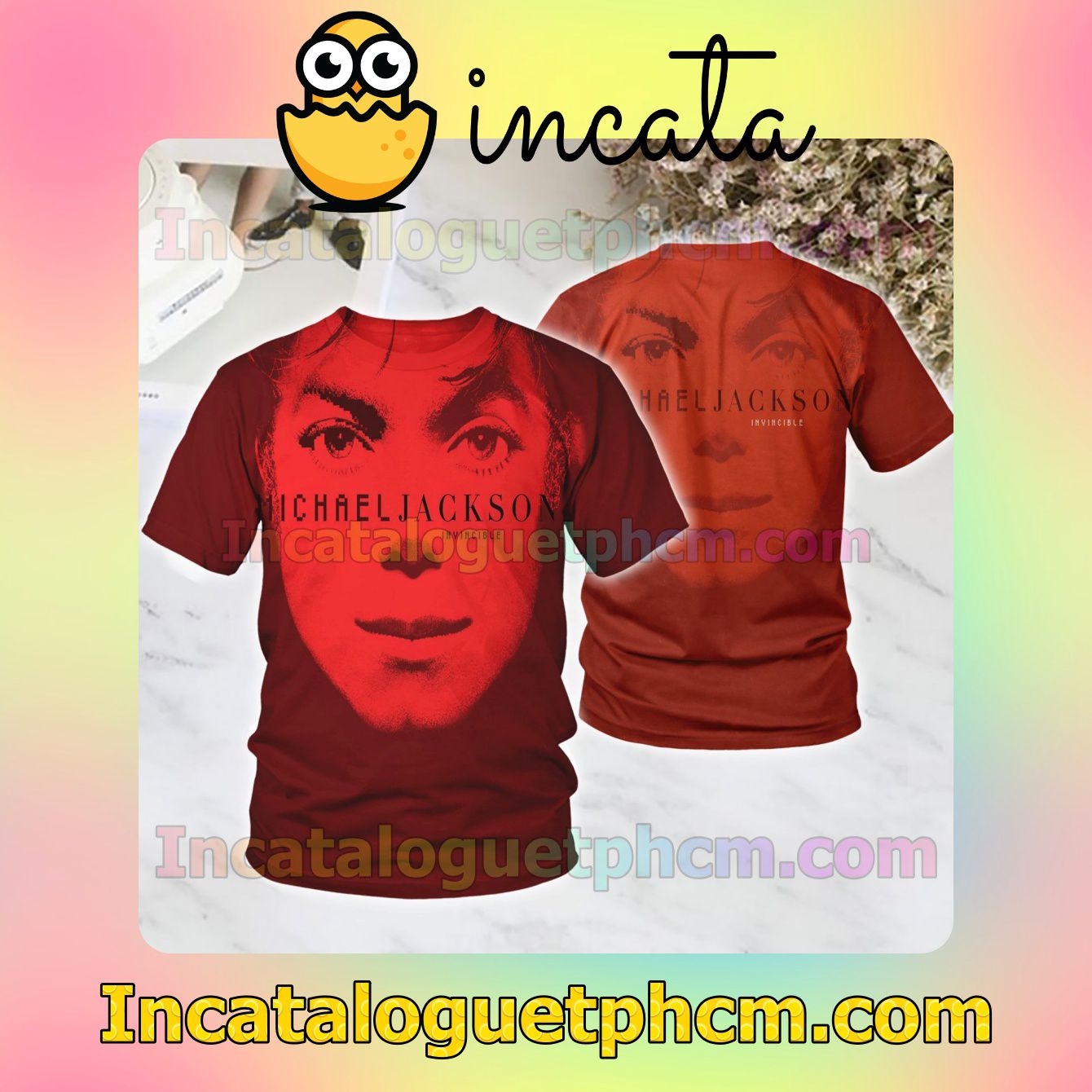 Michael Jackson Invincible Album Red Cover Fan Gift Shirt