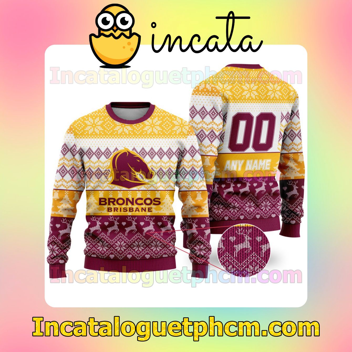 NRL Brisbane Broncos Ugly Christmas Jumper Sweater