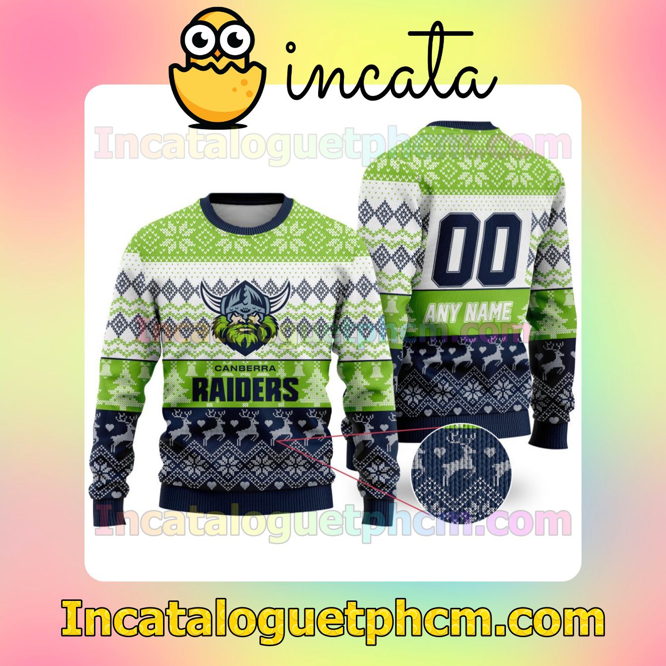NRL Canberra Raiders Ugly Christmas Jumper Sweater