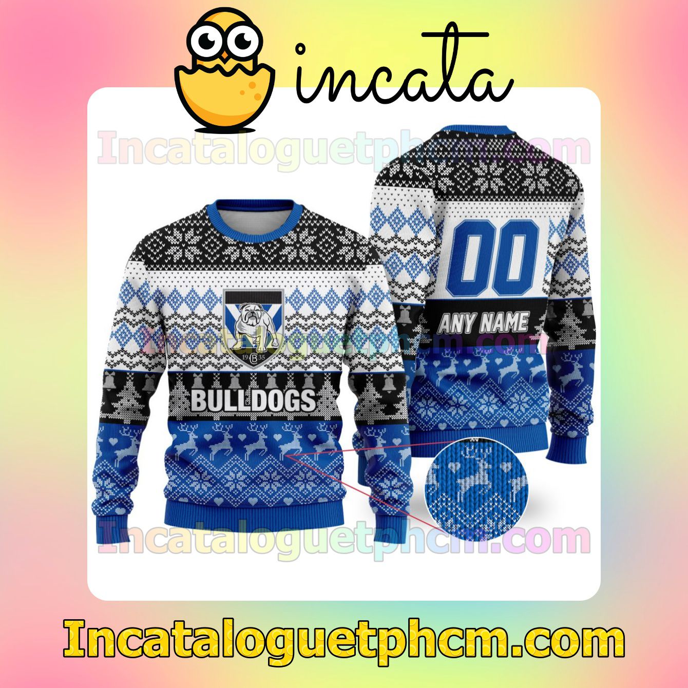 NRL Canterbury-Bankstown Bulldogs Ugly Christmas Jumper Sweater