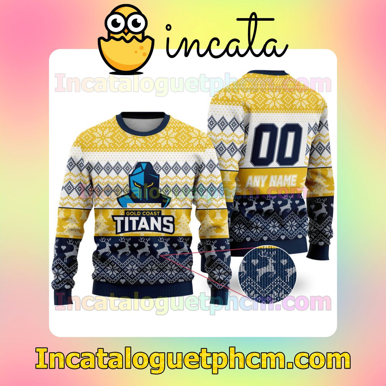 NRL Gold Coast Titans Ugly Christmas Jumper Sweater