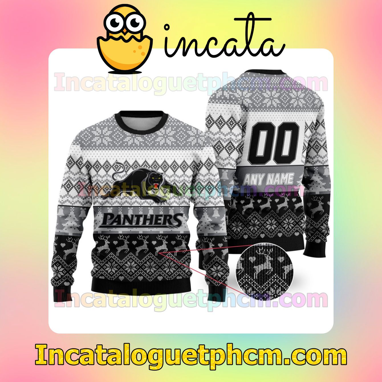 NRL Penrith Panthers Ugly Christmas Jumper Sweater