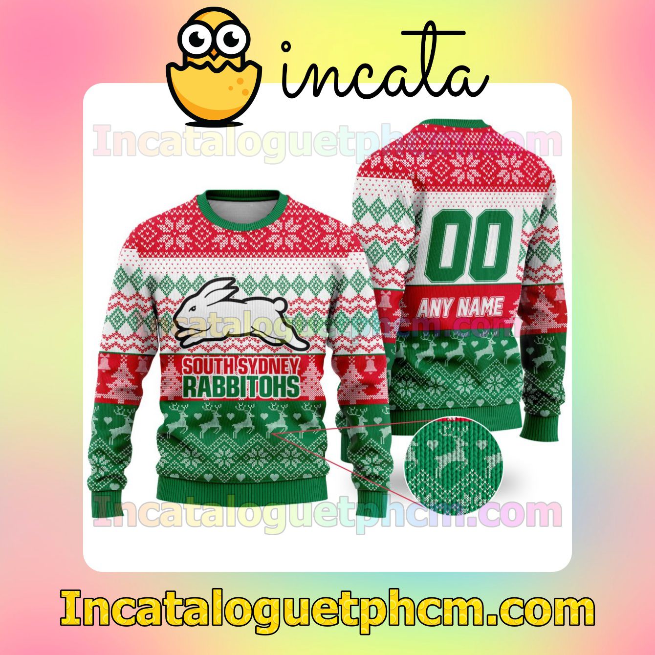 NRL South Sydney Rabbitohs Ugly Christmas Jumper Sweater