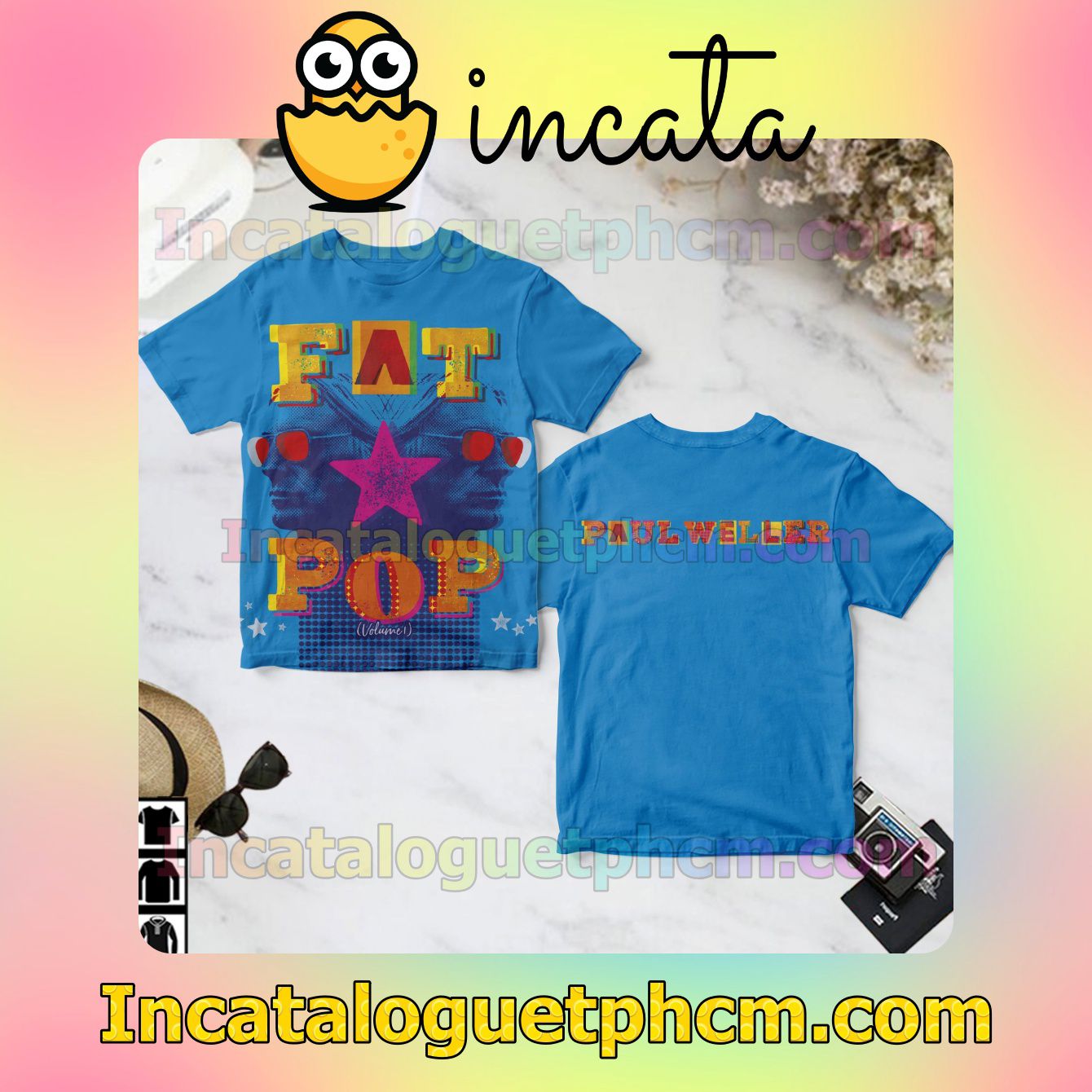 Paul Weller Fat Pop Album Cover Fan Gift Shirt