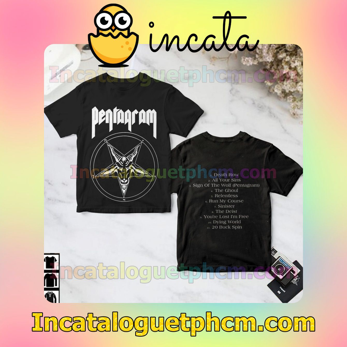 Pentagram Relentless Album Cover Fan Gift Shirt