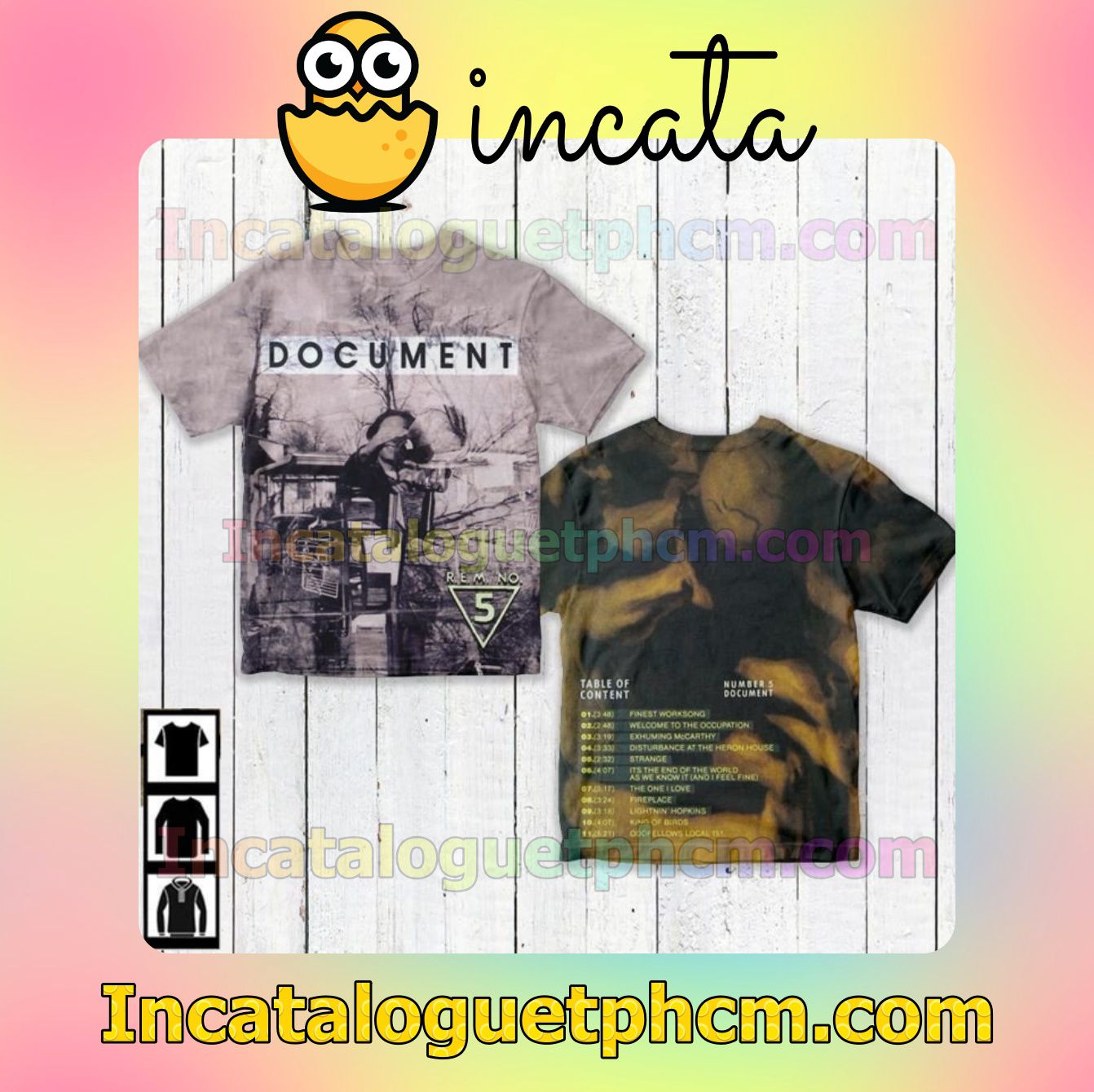 R.E.M. Document Album Cover Fan Gift Shirt