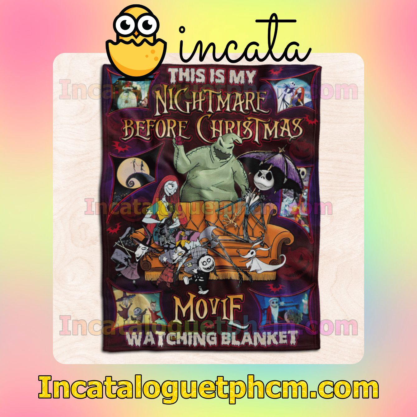 Adorable This Is My Nightmare Before Christmas Movie Watching Quilt