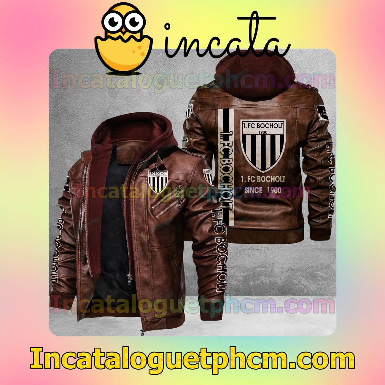 Check out 1. FC Bocholt Brand Uniform Leather Jacket