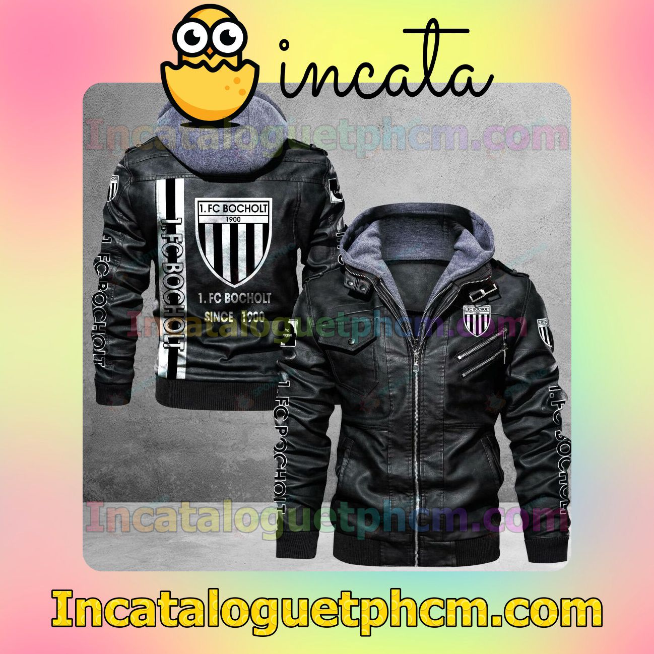 1. FC Bocholt Brand Uniform Leather Jacket