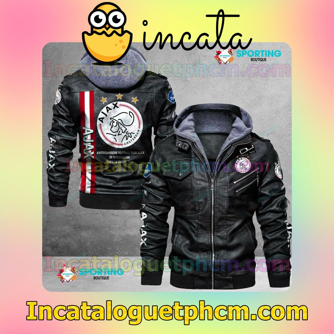 AFC Ajax Customize Brand Uniform Leather Jacket