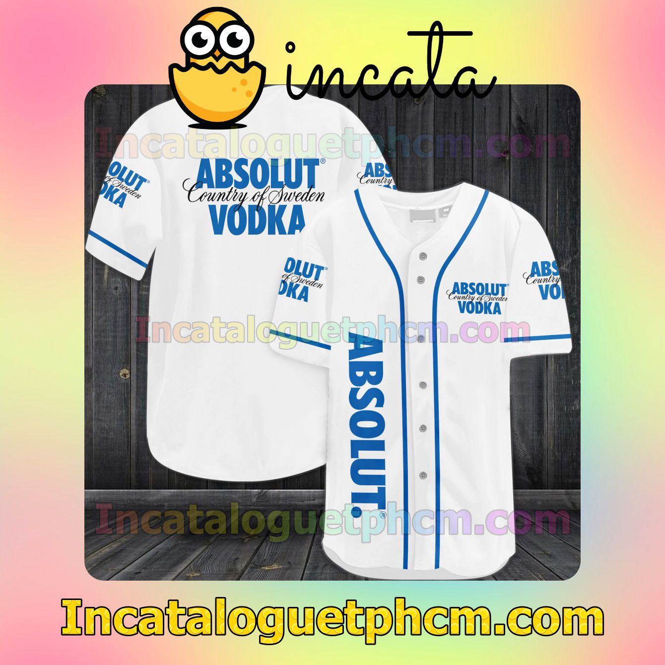 Absolut Vodka Country Of Sweden Baseball Jersey Shirt