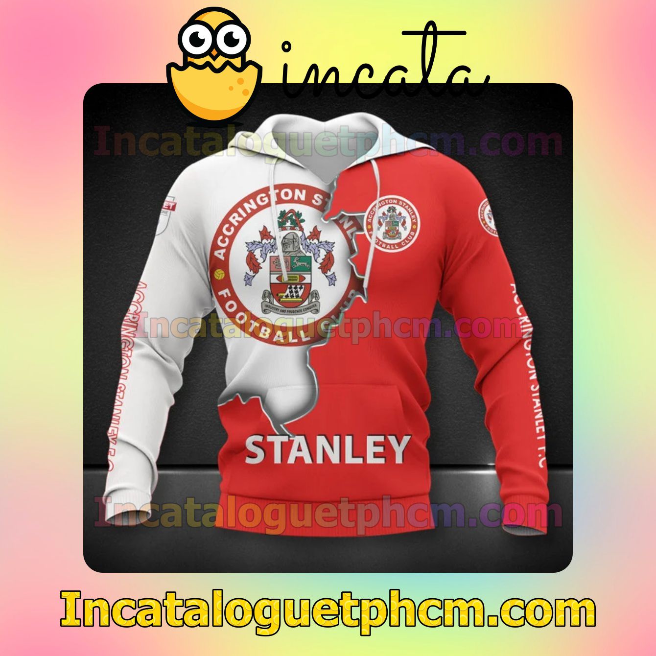 Gorgeous Accrington Stanley Football Club Long Sleeve Tee Bomber Jacket