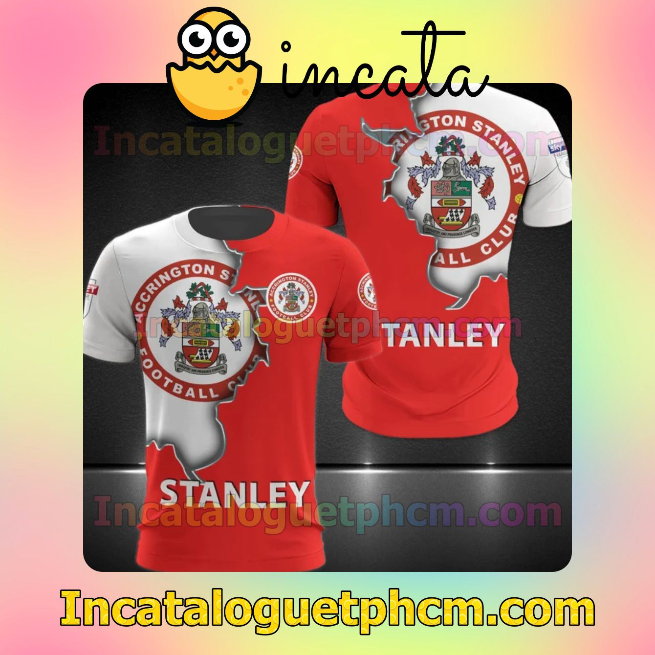 Accrington Stanley Football Club Long Sleeve Tee Bomber Jacket