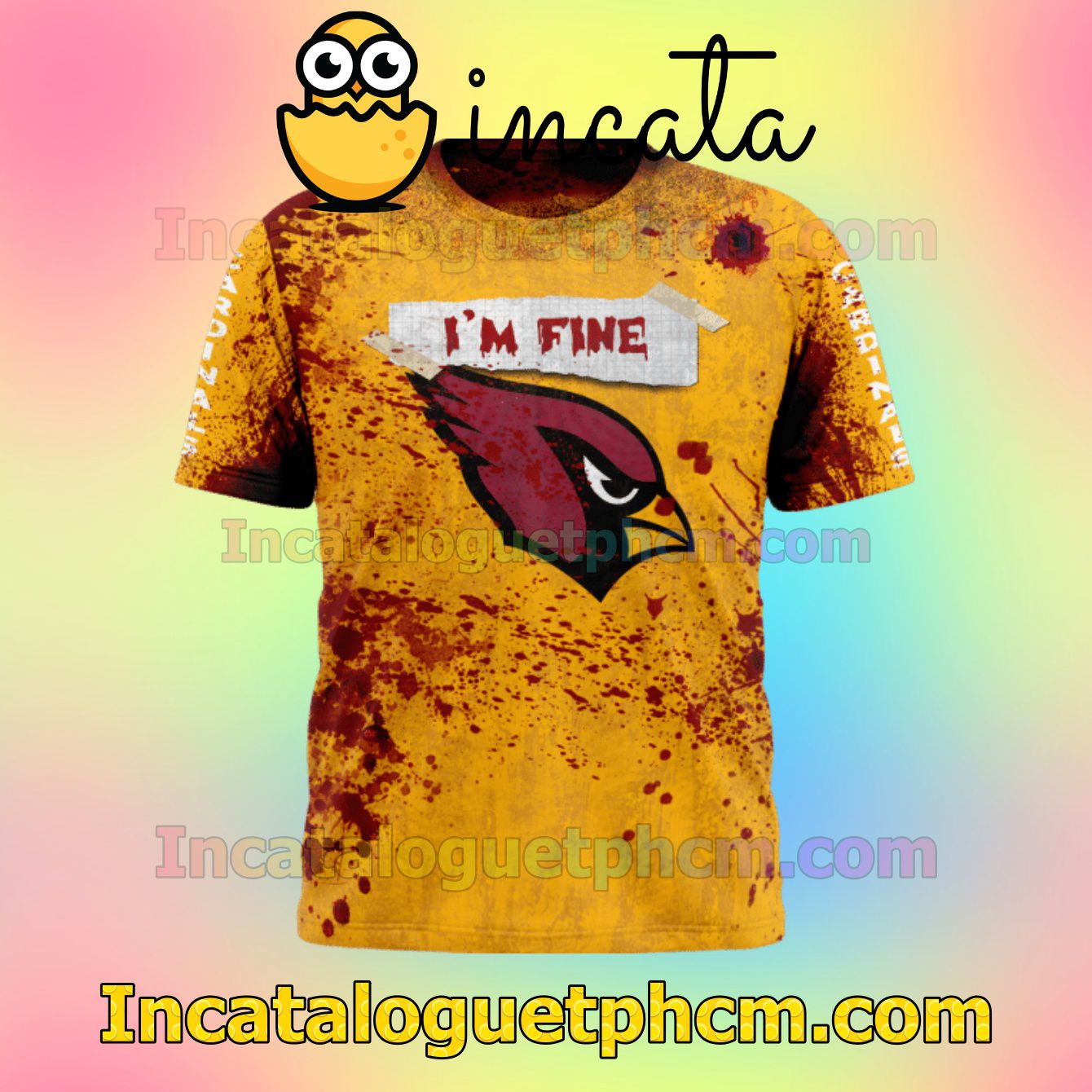 Arizona Cardinals Blood Jersey NFL Scary Pullover Sweatshirt