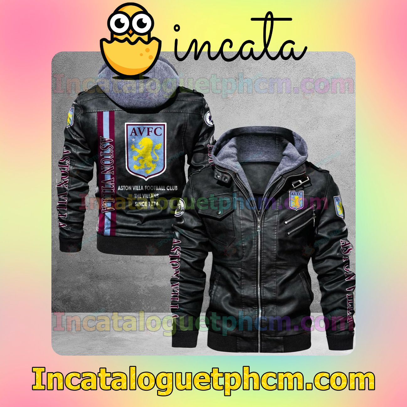 Aston Villa F.C Brand Uniform Leather Jacket
