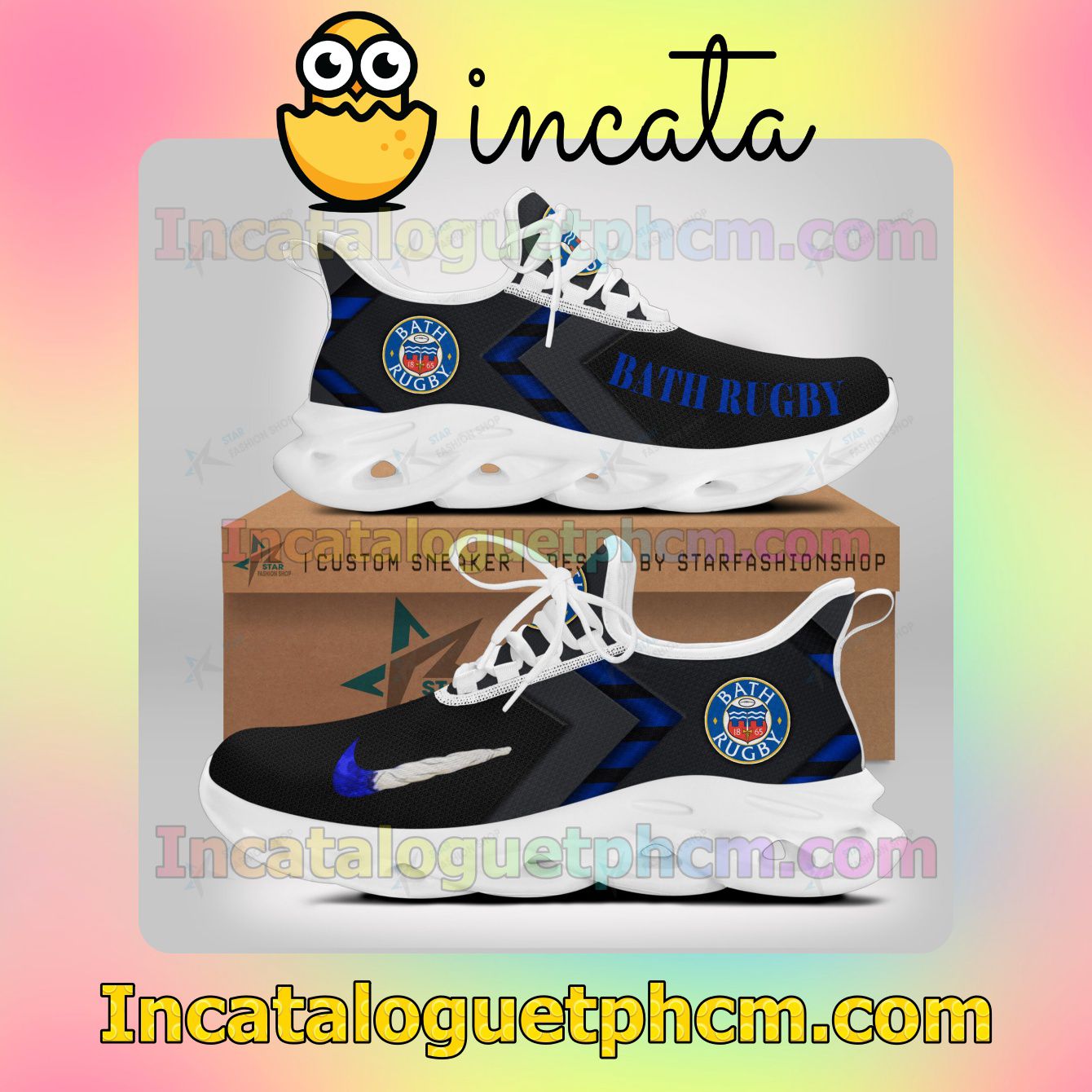 All Over Print Bath Rugby Women Fashion Sneakers