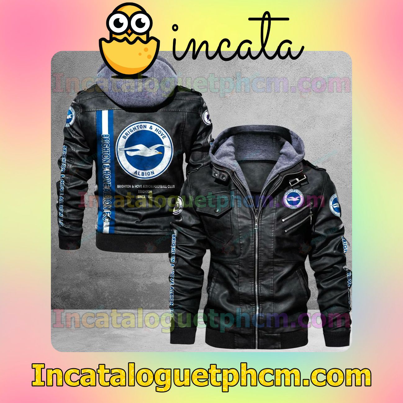 Brighton & Hove Albion F.C Brand Uniform Leather Jacket