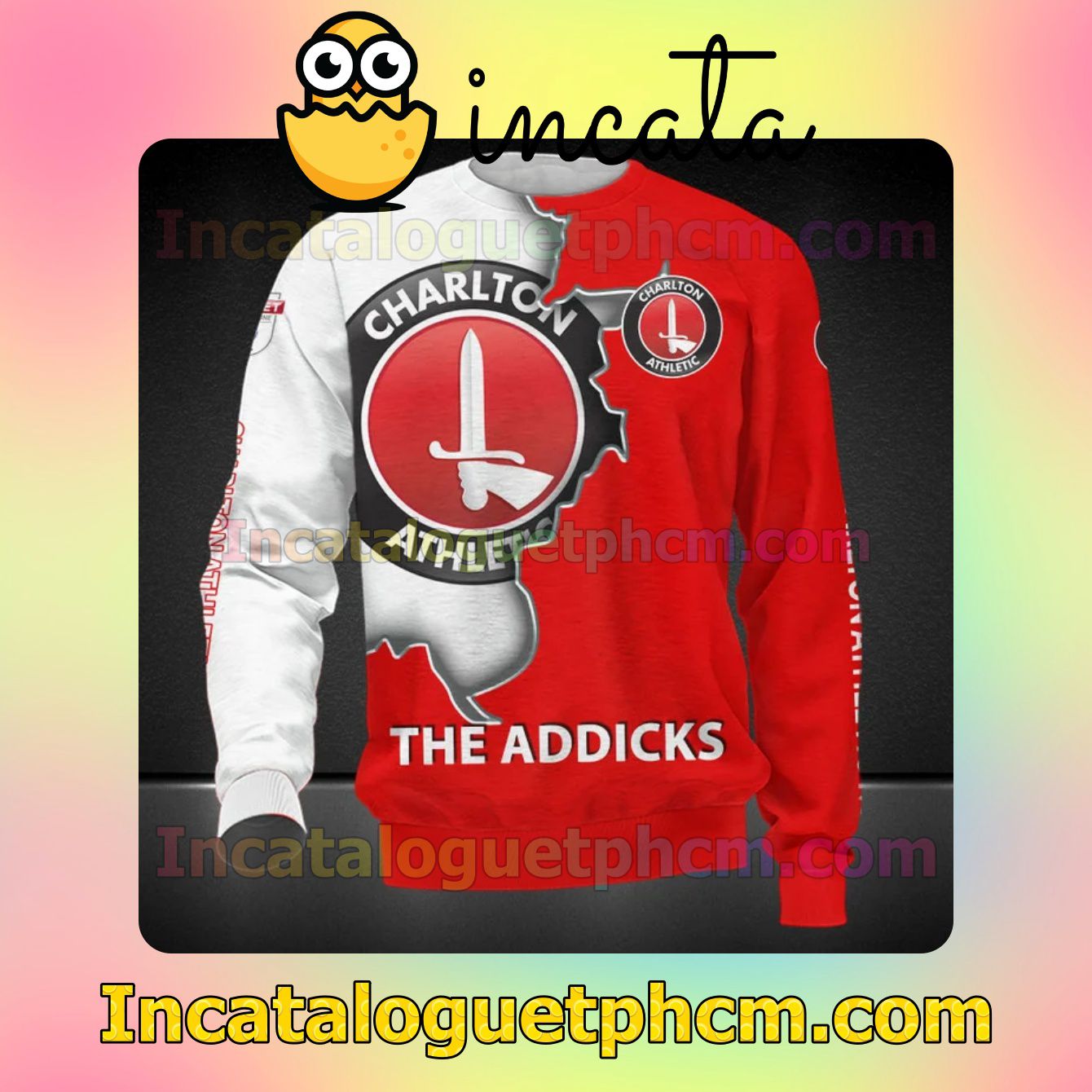 Adorable Charlton Athletic FC The Addicks Long Sleeve Tee Bomber Jacket