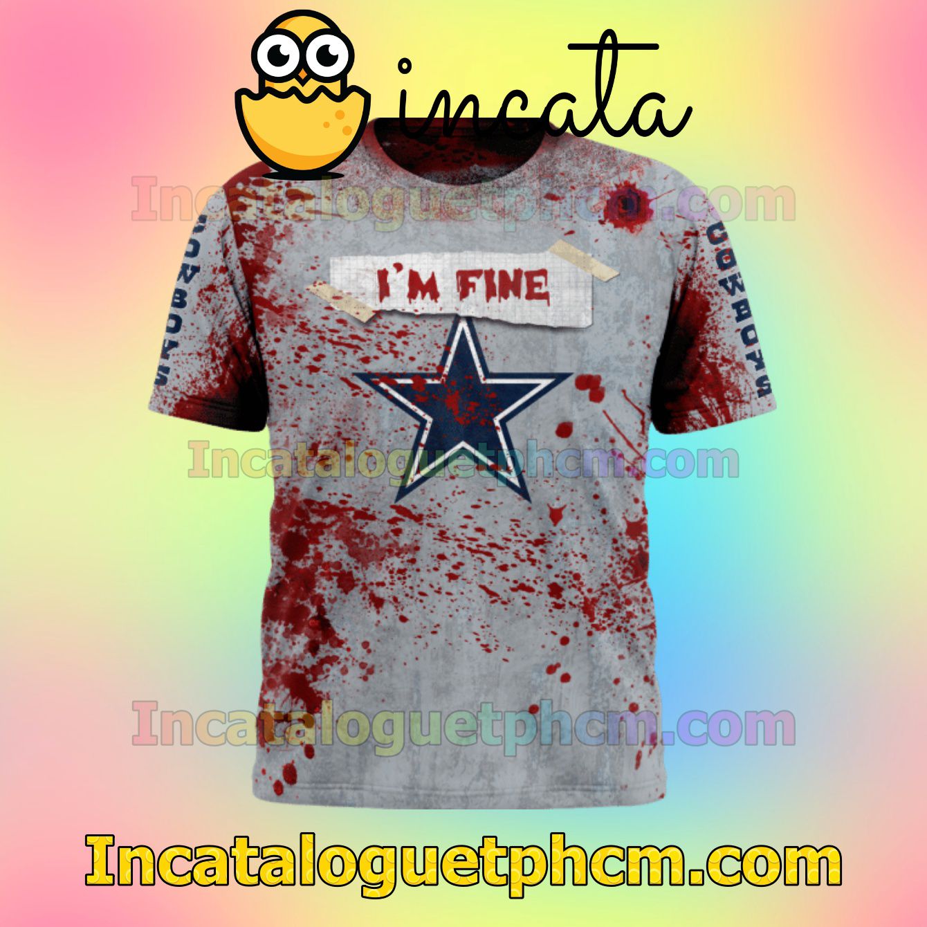 Dallas Cowboys Blood Jersey NFL Scary Pullover Sweatshirt