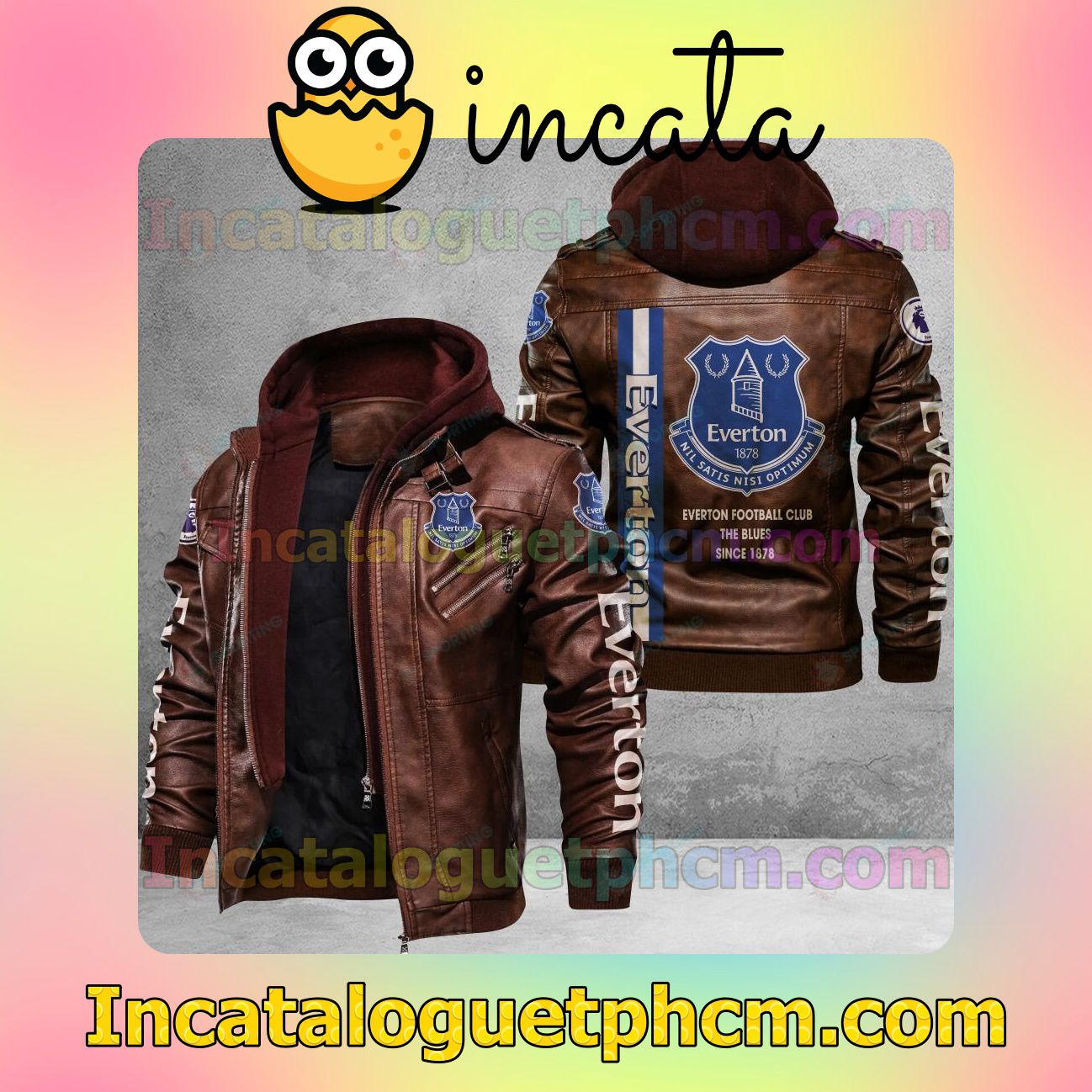 Best Gift Everton F.C Brand Uniform Leather Jacket